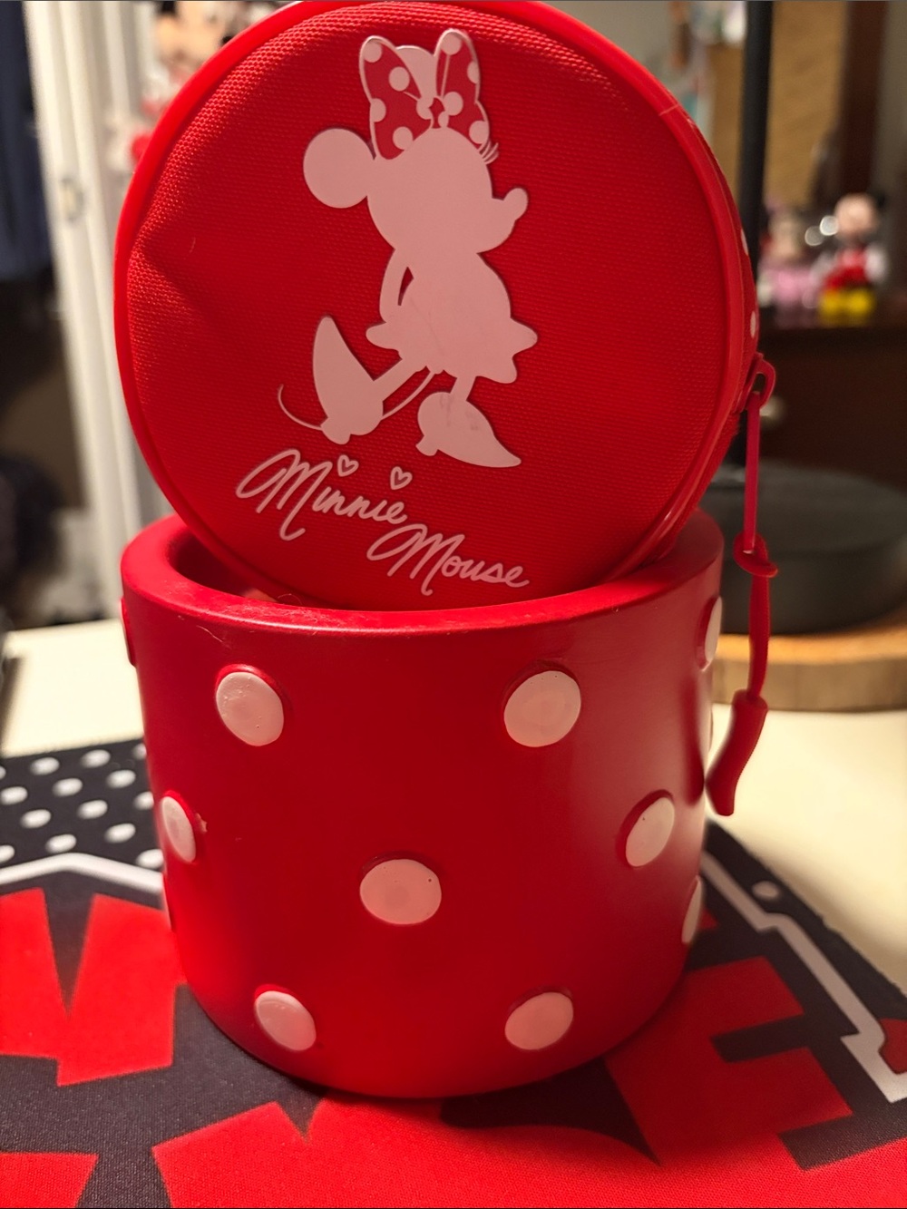 Disney Minnie Mouse Red and White Polka Dot women’s Accessory Case Set